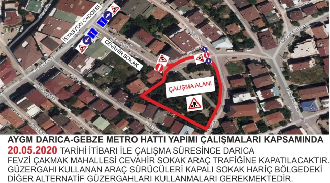 Dikkat! Darıca'da Metro hattı yapımı nedeniyle güzergah değişikliği