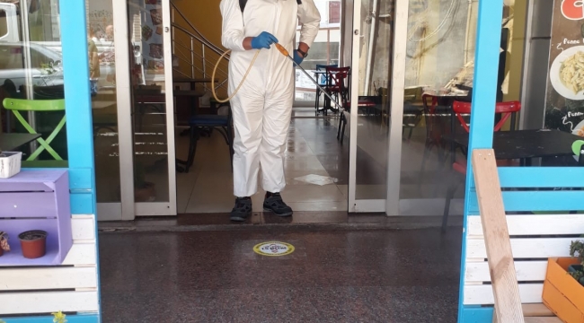 Gebze'de kafe ve lokantalar dezenfekte edildi