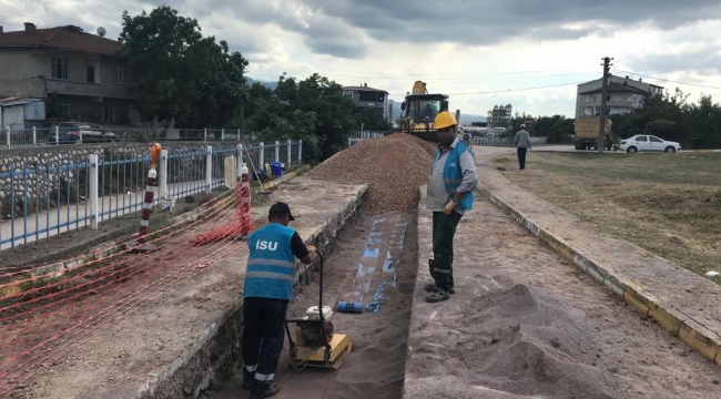 Körfez ilçesinde altyapı çalışmaları sürüyor