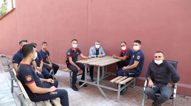 Başkan Şayir'den itfaiye personeline ziyaret 
