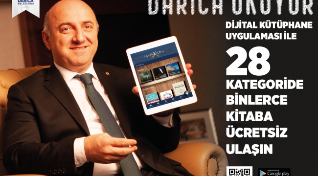 Darıca Belediyesi'nin dijital kütüphane uygulaması yayında!