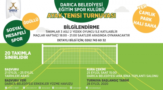 Darıca'da Ayak Tenisi Turnuvası düzenleniyor