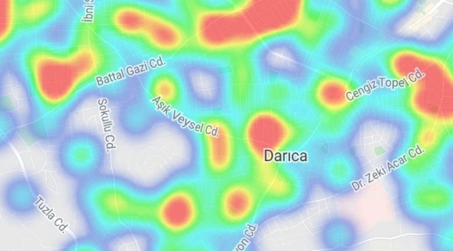 Darıca'da koronavirüs yoğunluk haritasında son durum!