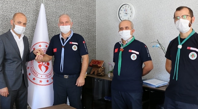 İzcilerden, Aktürk’e hayırlı olsun ziyareti