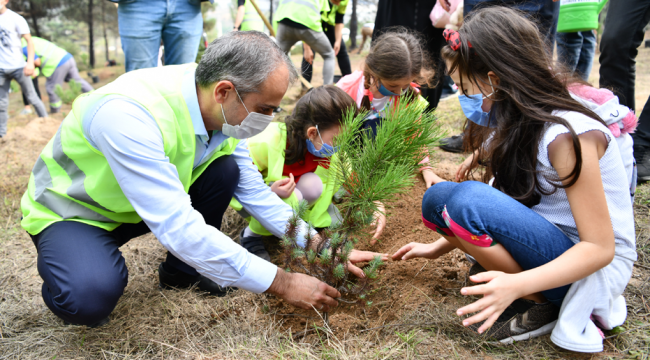 Çayırova'da 81 il için 81 fidan dikildi