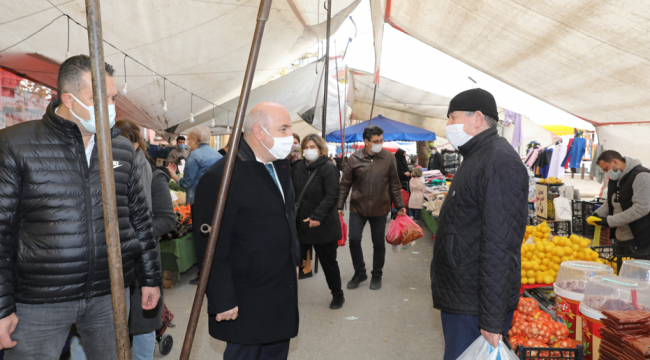 Başkan Bıyık, semt pazarlarını denetledi