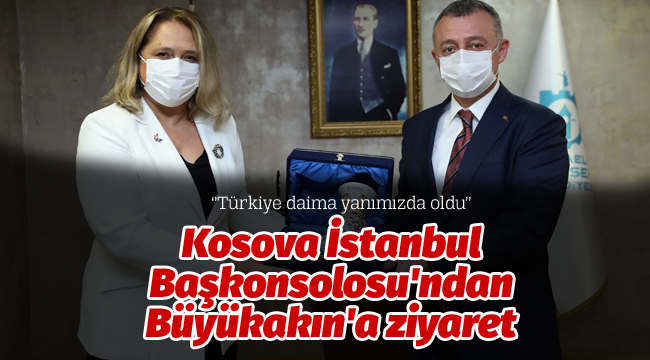 Kosova İstanbul Başkonsolosu'ndan Büyükakın'a ziyaret