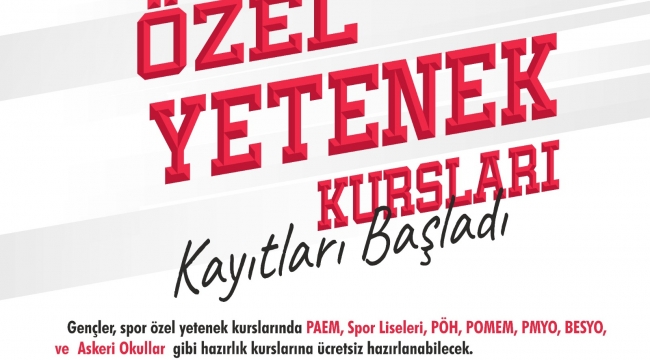 Özel yetenek kursları kayıtları başladı