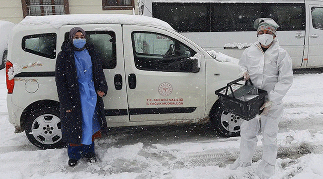 Darıca Filyasyon ekipleri, zorlu kış şartlarına rağmen çalışmalarını sürdürüyor