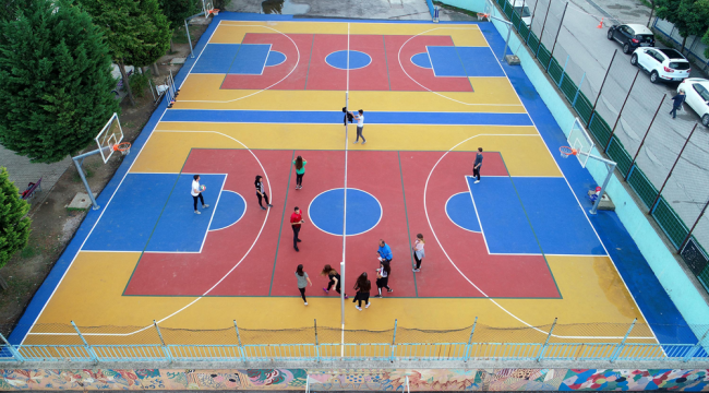 75 okula daha basketbol ve voleybol sahası yapılacak