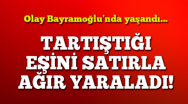 Darıca'da dehşet! Karısını satırla 10 yerinden yaraladı!