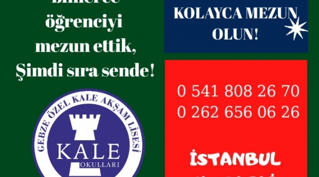 Kale Akşam Lisesi kontenjanlarını hızla dolduruyor!