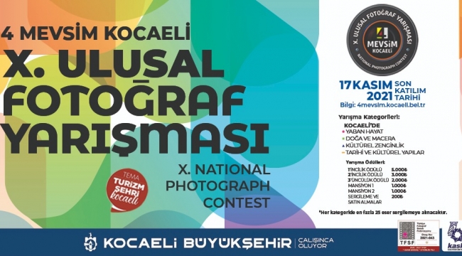 4 Mevsim Kocaeli 10. Ulusal Fotoğraf Yarışması başlıyor