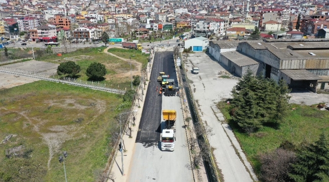 Gebze Ankara Caddesi'nde üstyapı çalışması