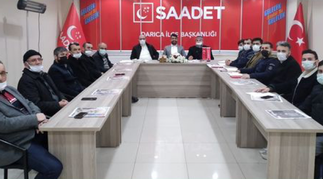 Saadet Partisi Darıca İlçe Başkanlığı haftalık toplantısını gerçekleştirdi