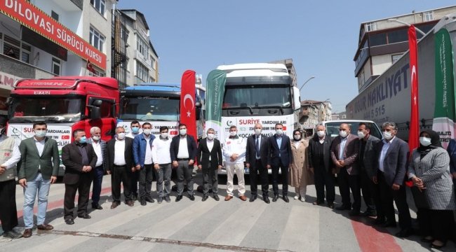 Yardım Tır'ları Dilovası'ndan uğurlandı