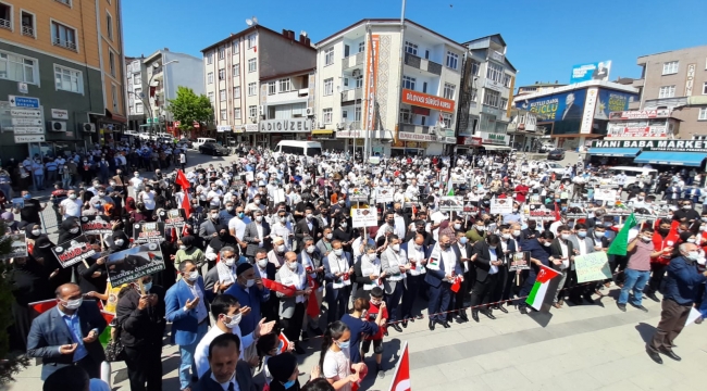 Dilovası'nda 'İsrail'e tepki!' mitingi