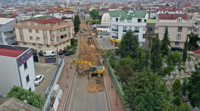 Darıca Battalgazi Caddesi'nde çalışmalar sürüyor