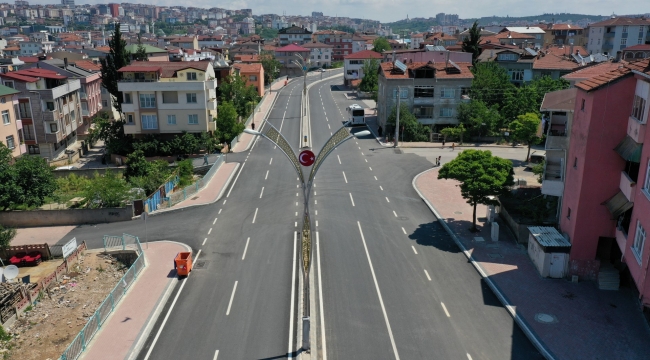 Darıca Cengiz Topel Caddesi'nde yol çizgileri çizildi