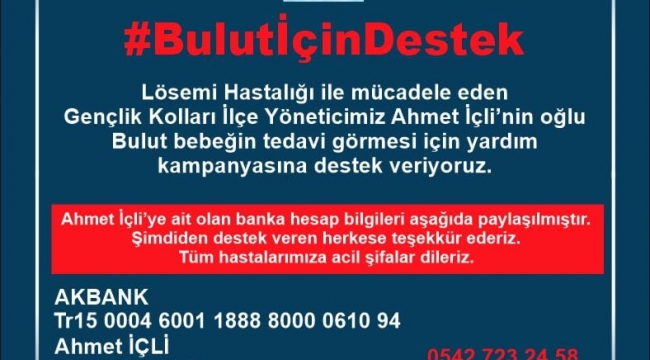 Darıcalı Bulut Bebek için destek olalım!