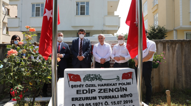 15 Temmuz şehidi Edip Zengin mezarı başında anıldı