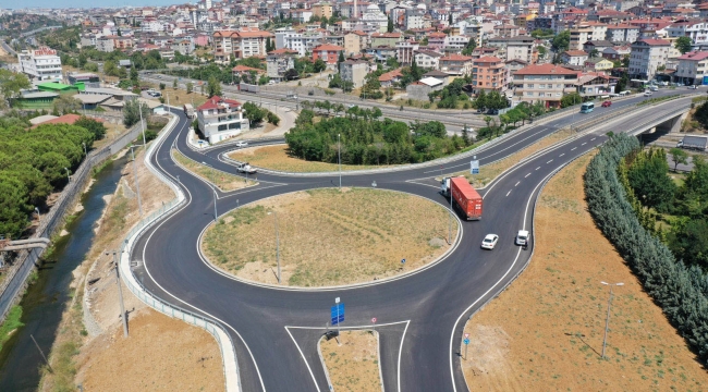 Çayırova Çiftlik Caddesi'ndeki yeni kavşakla trafik daha güvenli