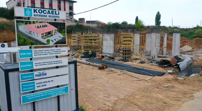Gebze Beyaz Kalpler Merkezi'nde kaba inşaata geçildi