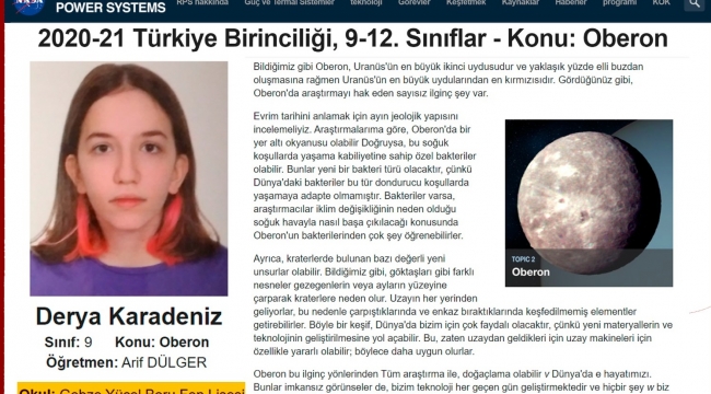  NASA'nın açtığı yarışmada Gebzeli öğrenci ilk 4'e girdi