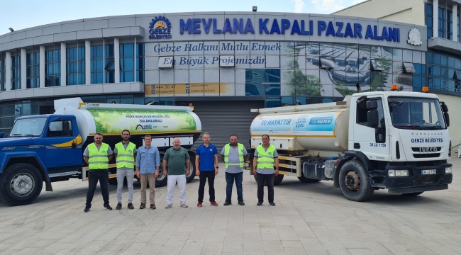 Yangınla mücadeleye Gebze'den destek