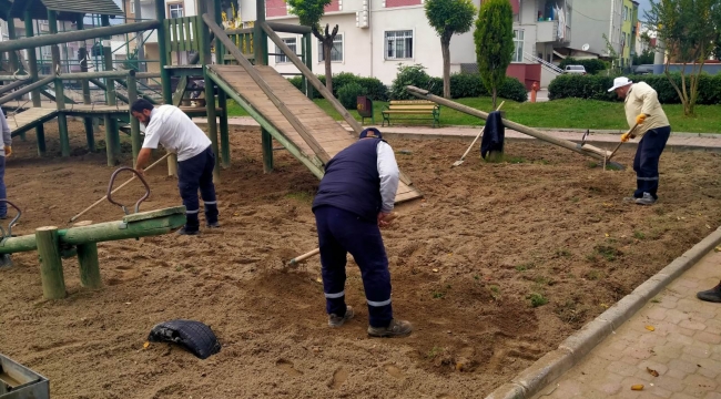 Darıca'daki parklara bakım ve onarım yapılıyor!