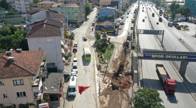 Dilovası girişindeki altyapı çalışmasında sona geliniyor