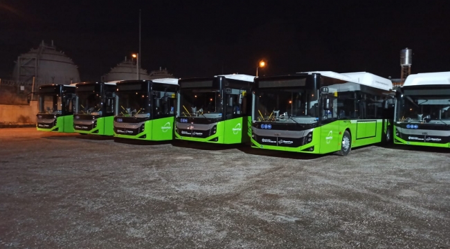 5 körüklü otobüs Büyükşehir'e teslim edildi