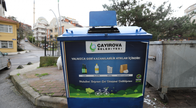 Çayırova'da geri dönüşüm konteynerleri yenileniyor
