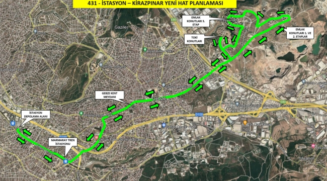 Gebze'de toplu taşımaya yeni düzenleme