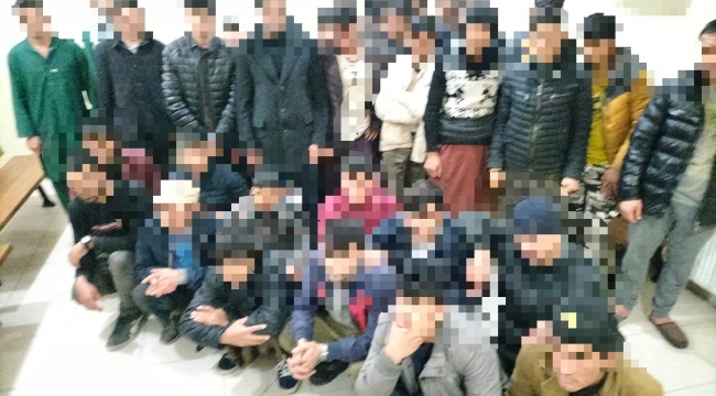 Hurdacıda 37 kaçak göçmen yakalandı