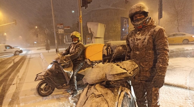 Kocaeli'de kar nedeniyle kurye ve motosiklet yasağı!