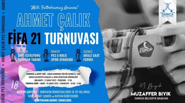 Darıca'da gençler için FİFA 2021 turnuvası