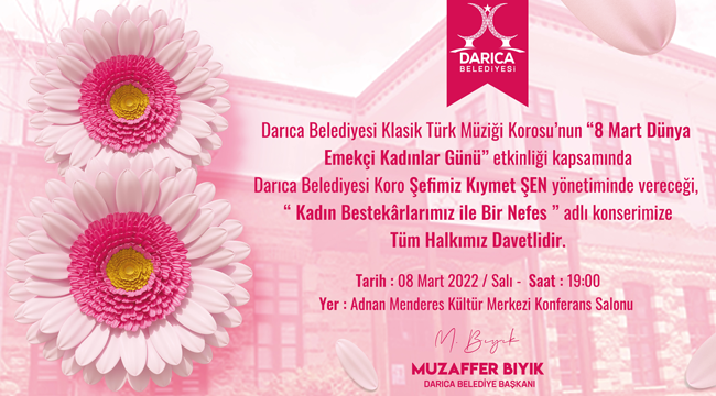 Darıca'da kadınlar günü için özel konser