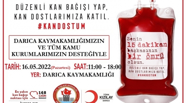 Darıca'da Kan Bağışı Kampanyası