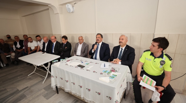 Kaymakam Güler ve Başkan Büyükgöz, Mevlana sakinlerini dinledi