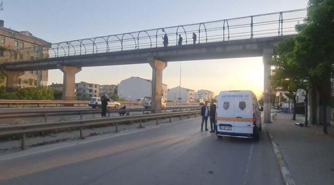 Üstgeçitte bacağından vuruldu