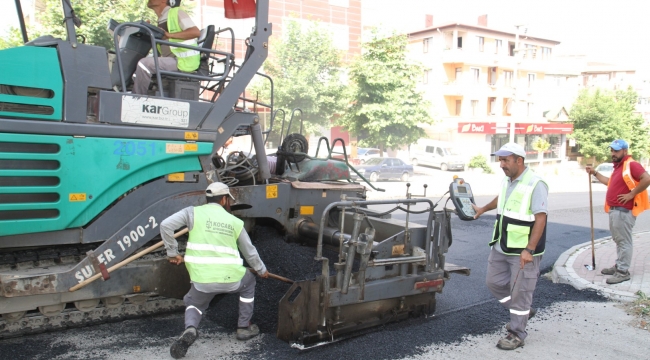 Şehit Oktay Kaya Caddesi'ne son kat asfalt seriliyor