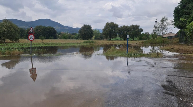 Kocaeli'de ekili arazileri su bastı