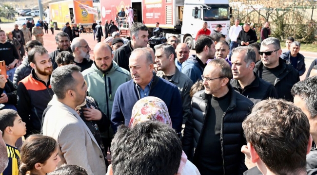 Vali Yavuz ve Mevlüt Çavuşoğlu birlikte incelemede bulundu