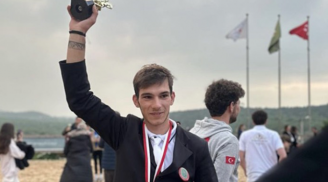 Darıcalı sporcu, yarışmaya damga vurdu!