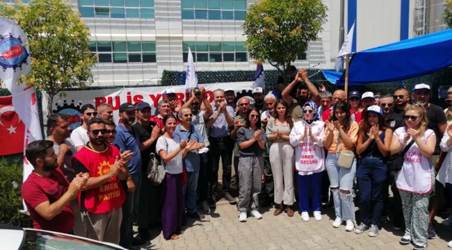 EMEP Milletvekili İskender Bayhan, Gebze'de grevde olan işçileri ziyaret etti