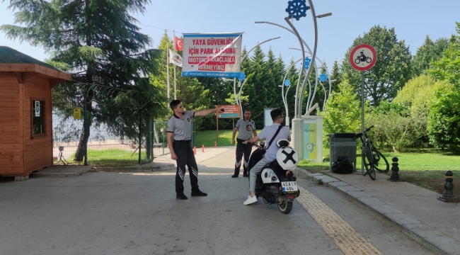 Yayaya özel alanlarda motosiklet kullanımına geçit yok