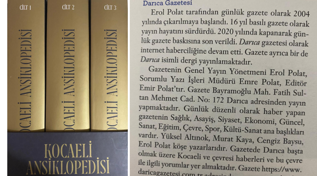 Darıca Gazetesi, 'Kocaeli Ansiklopedisi'nde