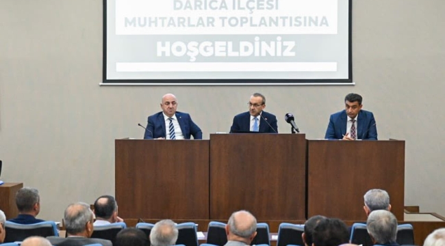 Vali Yavuz, Darıcalı muhtarlarla buluştu