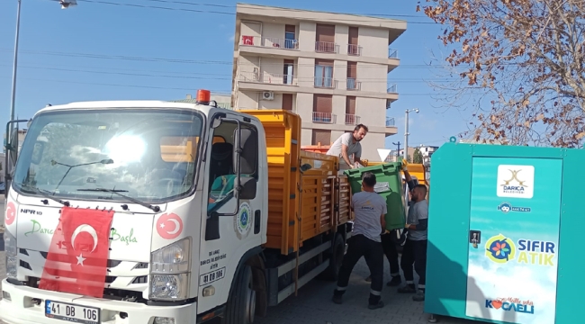 Darıca'da atıklar Mobil Atık Getirme Merkezleri ile geri dönüşüme kazandırılıyor